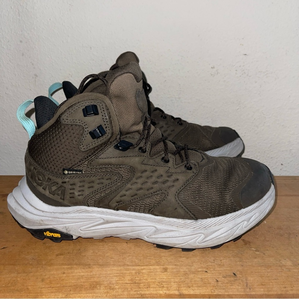Hoka One One Women's Anacapa 2 Mid GTX Hiking Sneaker Boots Gore-tex Green SZ 10